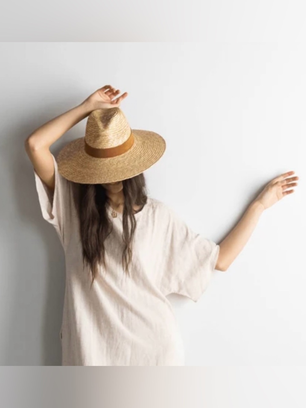 NWT Gigi Pip Isla straw fedora hat